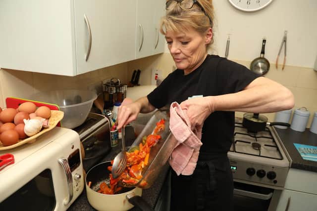 Andrea makes everything from scratch from fresh vegetables
