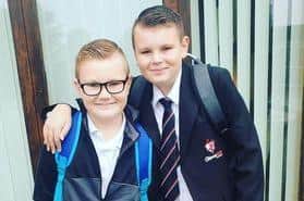 Kind - 10-year-old brother Louie a Year 6 pupil at Barton Seagrave Primary School and Year 7 Latimer Arts College student Joseph Atkins, 12,