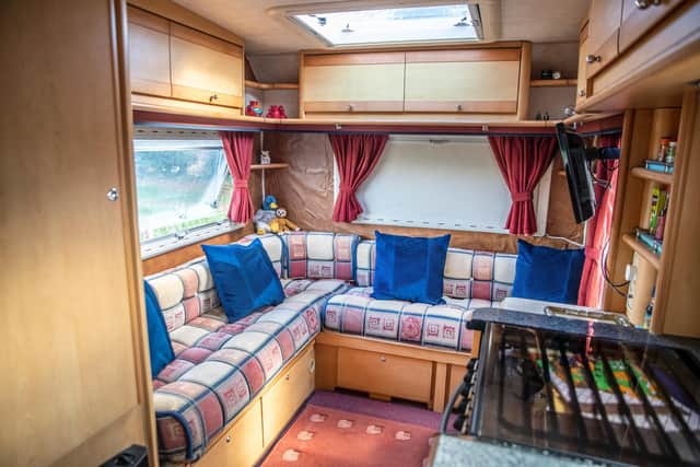 Jeff's motorhome has kitchen and shower facilities. Photo by Kirsty Edmonds.
