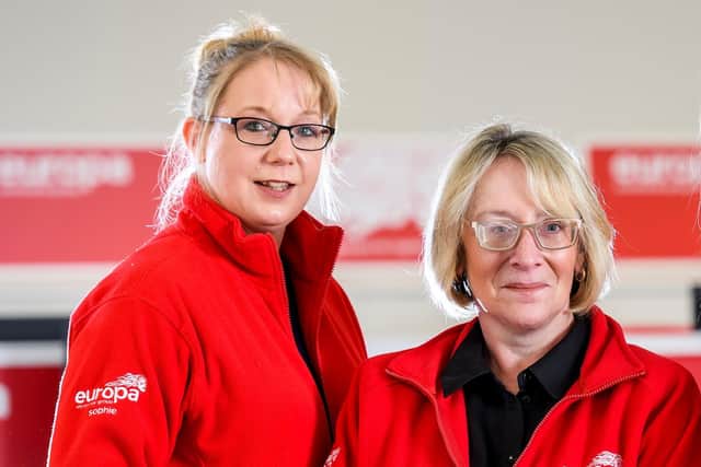 l - r Juliette Battisson and Deborah Marks Europa new HR staff at Corby