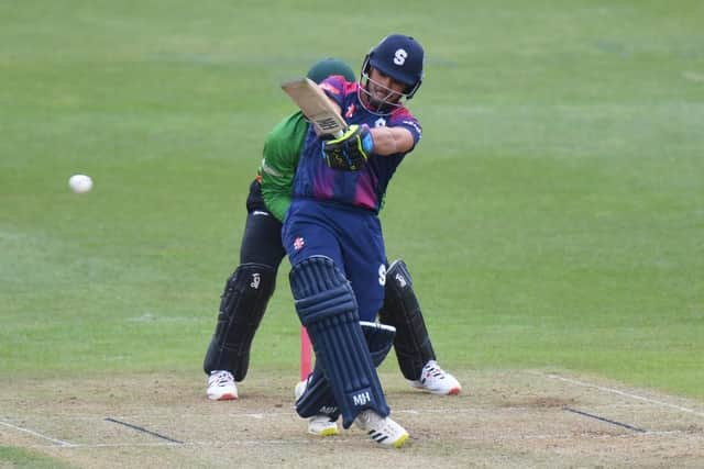 Ricardo Vasconcelos in action for the Steelbacks in the Vitality T20 Blast