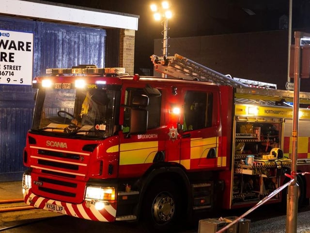 An on-call crew from Brixworth were among those who answered the 999 call