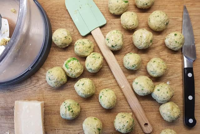Carmela's chickpea meatballs