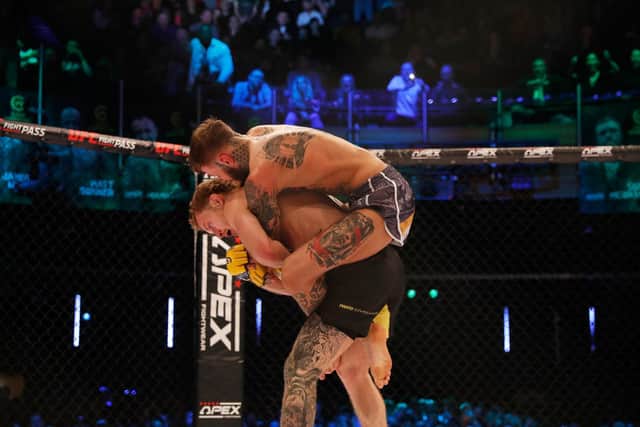 Jordan Vucenic forced James Hendin to tap out to a standing rear-naked choke
