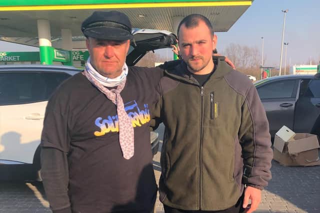 Wayne was helped by English-speaking Ukrainians