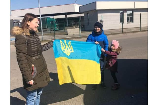 One mum and her children left Ukraine with Wayne's help