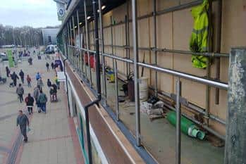 Mr Calder worked on the balconies above Corporation Street in Corby