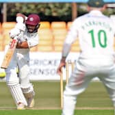 Emilio Gay in action for Northants against Leicestershire on Wednesday (Picture: Peter Short)