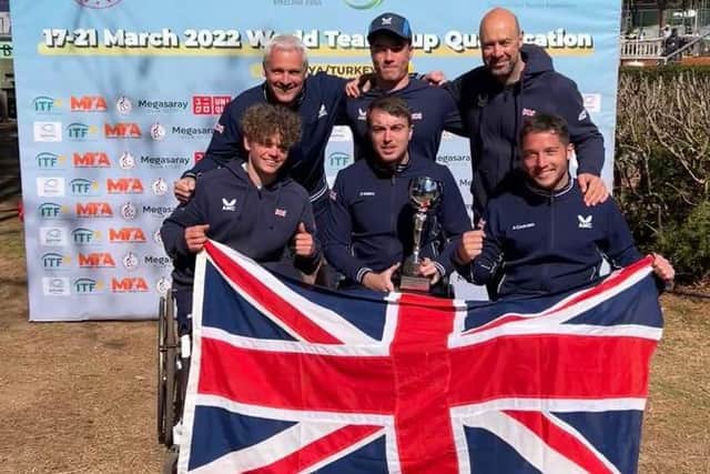 Kettering's Dermot Bailey (front row, centre) with his Great Britain team-mates