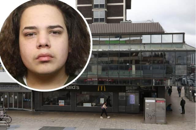 Kye Francis carried out the attack in Corby town centre