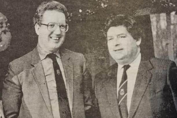 Mr Powell with then Chancellor of the Exchequer Nigel Lawson, in 1986