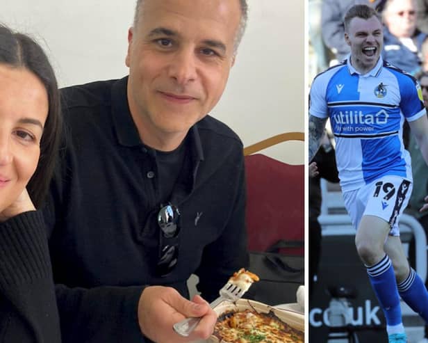 Owner Wael al-Qadi reckons smuggling a lucky lasagne into Sixfields was the secret of Harry Anderson's winner for Bristol Rovers. Photo: SWNS / Getty