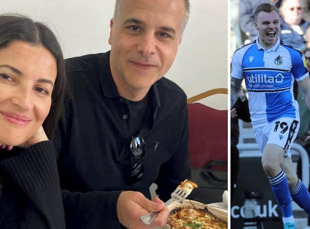 Owner Wael al-Qadi reckons smuggling a lucky lasagne into Sixfields was the secret of Harry Anderson's winner for Bristol Rovers. Photo: SWNS / Getty
