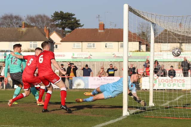 Connor Johnson's header finds the net to put the Poppies 2-0 up