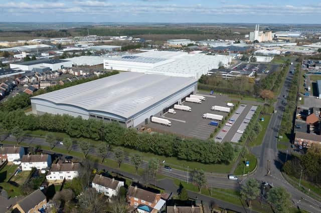 A CGI image of how the new warehouse will look alongside its Earlstrees Road neighbour Avon
