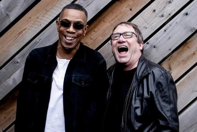 Ocean Colour Scene singer Simon Fowler and drummer Oscar Harrison ready for their acoustic tour (photo: Lee Heathfield)
