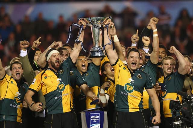 Tom Wood and Phil Dowson lifted the Challenge Cup for Saints back in 2014