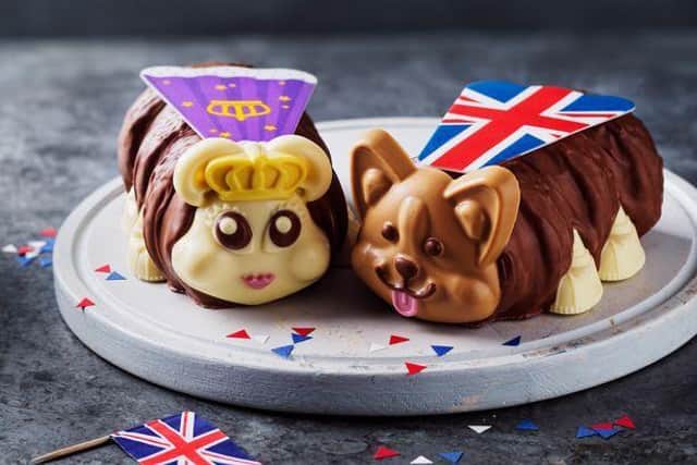 Connie has been given the royal treatment with a makeover fit for a Queen with her corgi​ pal who is adorned with a Union Jack cape