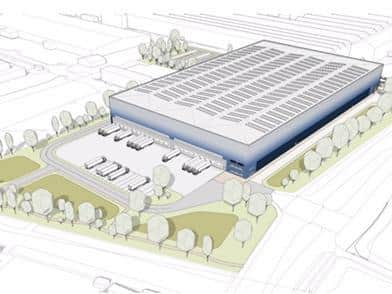 The plans for the site include 257,000 square feet of warehousing Image: Whittam Cox architects.