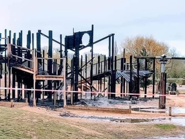 The devastation caused by the blaze. Image: Raunds Fire Station,