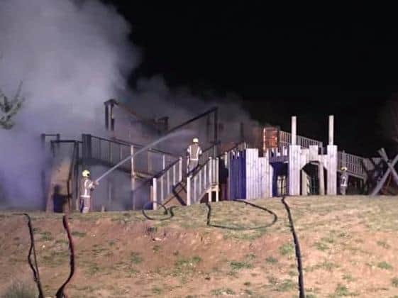 Firefighters from Raunds and Irthlingborough tackled the blaze in the early hours of Saturday morning
