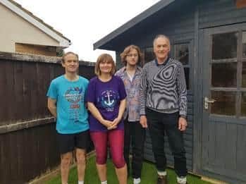 l-r Philip Hadley, Clare Hadley, Luke Swailes, and Julian Swailes.