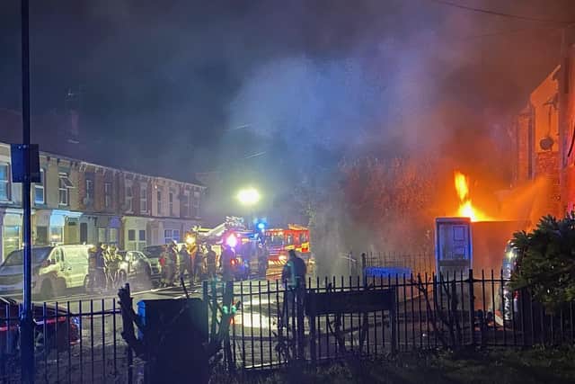 Four crews of firefighters tackled last night's blaze in Semilong. Photo: Josef Beckett: