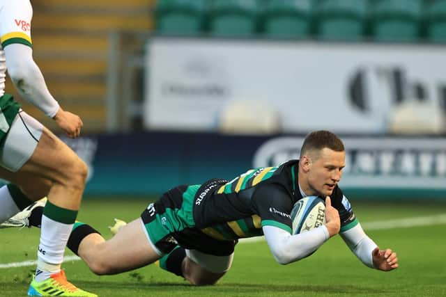 Fraser Dingwall celebrated his 50th Saints appearance with a try against London Irish