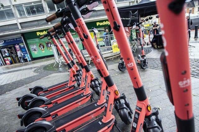 Voi has introduced a new safety feature to encourage user to park safely. Photo: Kirsty Edmonds.