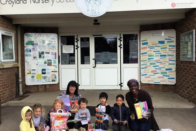 Croyland Nursery School and Day Nursery has been given £100 worth of school supplies as part of the Swansgate Shopping Centre's Good Deeds campaign