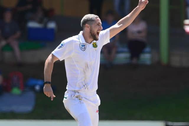 Wayne Parnell celebrates a wicket in one of his six Test match appearances for South Africa