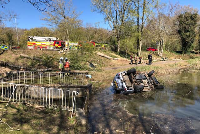 The car in the lake. Image: JPI Media