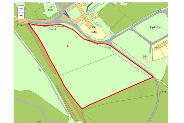 The planning application covers the area near to the visitor centre