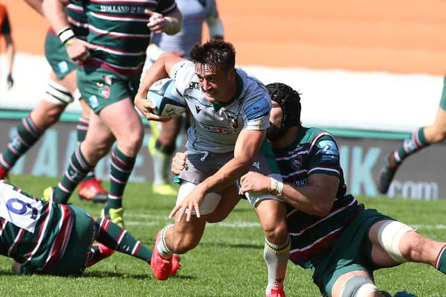 Alex Mitchell in action for Saints against Leicester at Welford Road back in September