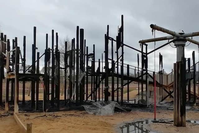 The devastation caused by the fire.