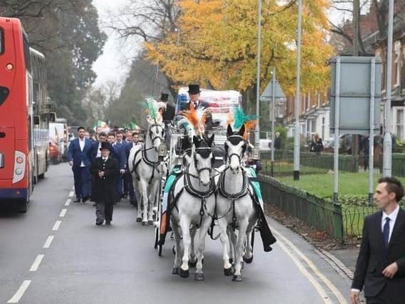 The procession in Bowling Green Road.