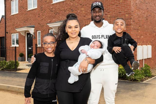 Jade and Ravaun Jones, with their three sons Taylan, J’Karne and Zyan