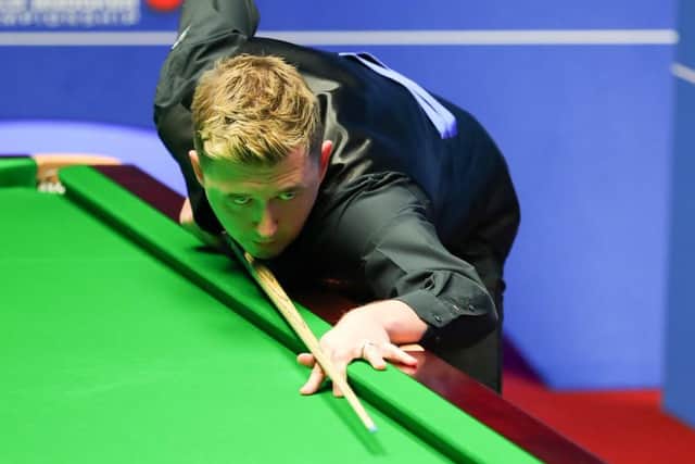Kyren Wilson is all-square at 8-8 with Neil Robertson in their quarter-final at the Crucible. Picture courtesy of World Snooker Tour