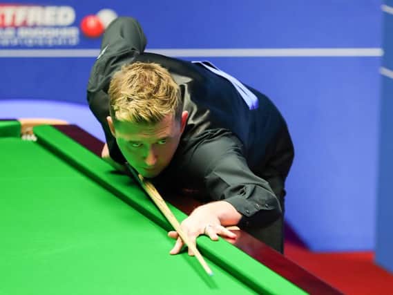 Kyren Wilson is all-square at 8-8 with Neil Robertson in their quarter-final at the Crucible. Picture courtesy of World Snooker Tour