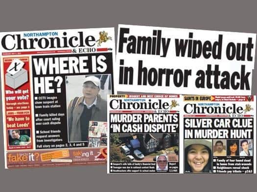 Headlines from the Chronicle & Echo in the days following the grisly discovery in Pioneer Close