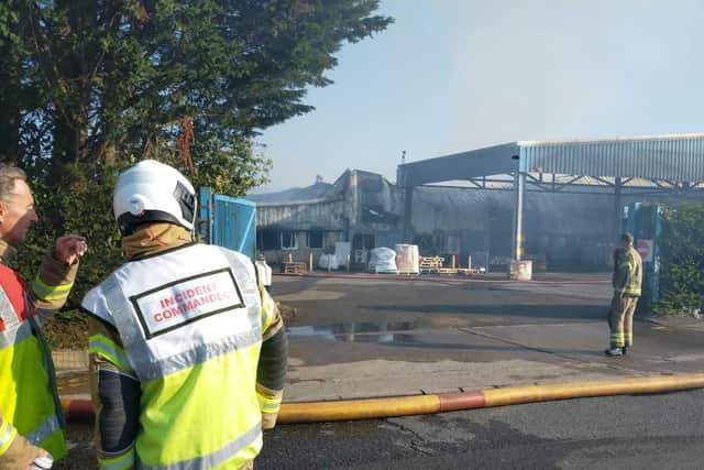 The fire, which caused huge damage to a Northampton business, is now being treated as arson.