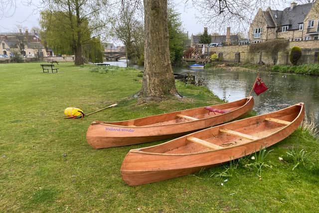 The canoes at the meadow in Stamford