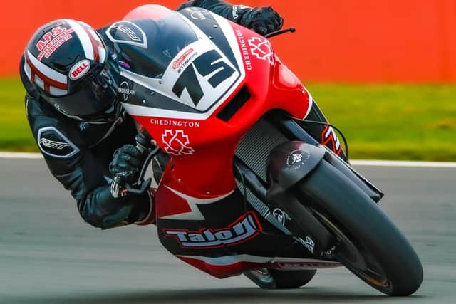Jamie Perrin in action during testing at Silverstone. Picture courtesy of Camipix Photography