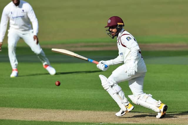 Saif Zaib hit his first century for Northants as the County dominated Sussex on day two at Wantage Road