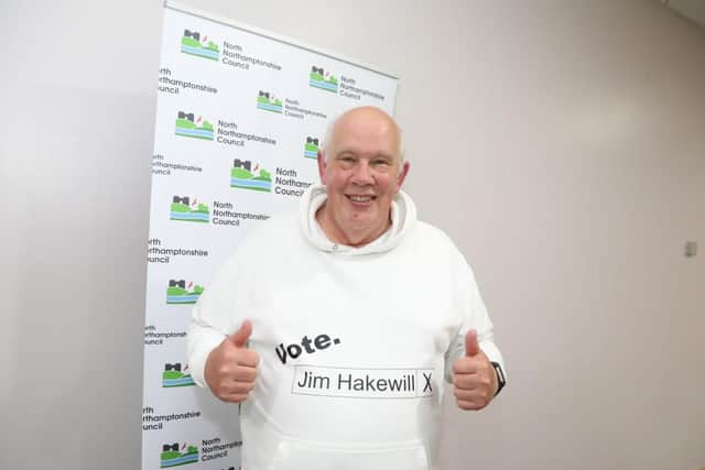 Cllr Jim Hakewill won his Rothwell and Mawsley seat