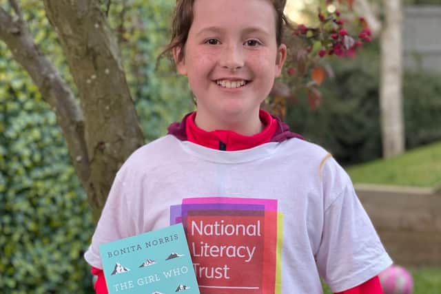 Georgia, 11, is raising money for the National Literacy Trust