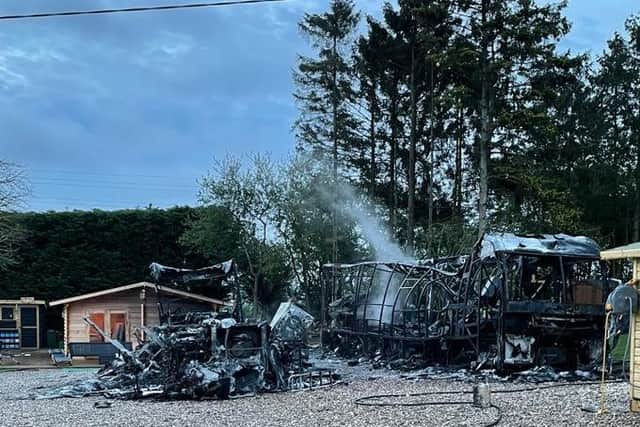 The aftermath of the blaze