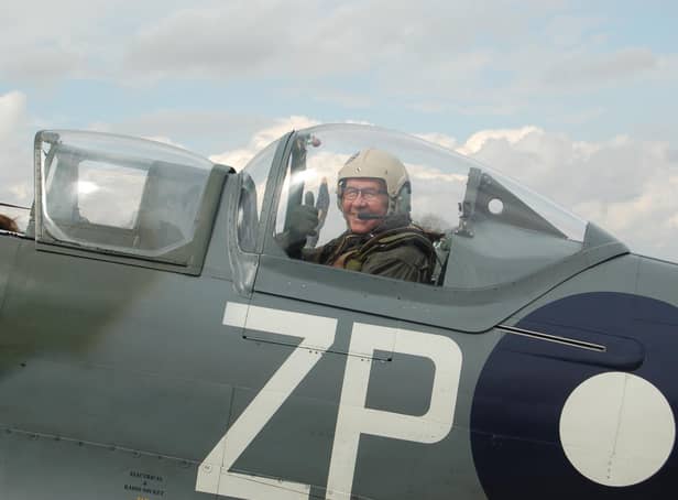 Contest winner Chris Foster fulfilled a boyhood dream of flying in one of Britain's iconic Spitfires last week.