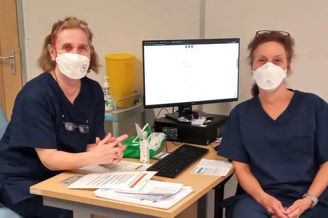 Retired GPs Drs Fiona Rodgers and Sue Wadsworth