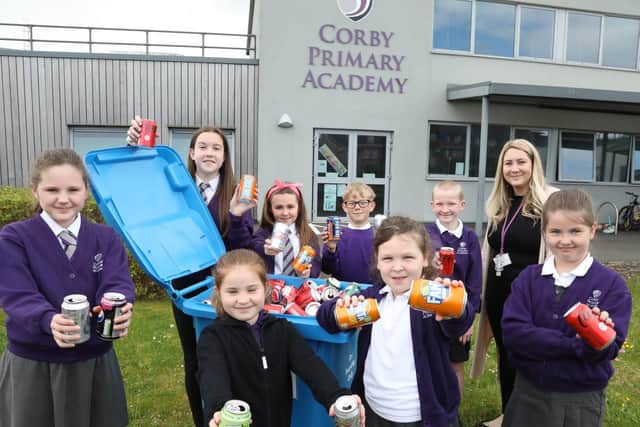The Corby Primary Academy community has been collecting their aluminium drinks cans